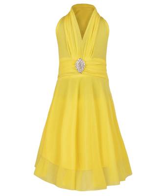 Yellow Net Frock 1