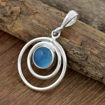 Blue Chalcedony Pendants 2