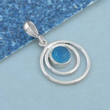 Blue Chalcedony Pendants 3