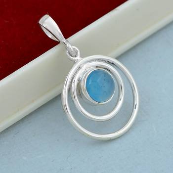 Blue Chalcedony Pendants 4