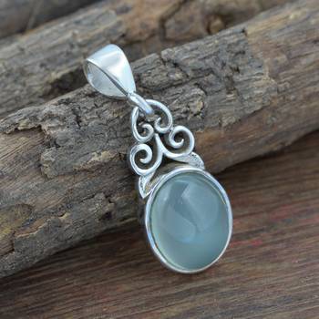 Blue Chalcedony Pendants 4