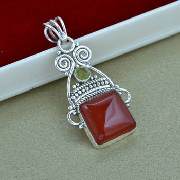 Multicolor Carnelian Pendants 2