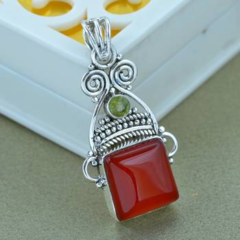 Multicolor Carnelian Pendants 3