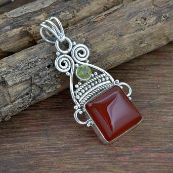 Multicolor Carnelian Pendants 4
