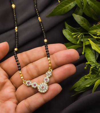 Multicolor diamond mangalsutra 2