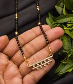 Multicolor diamond mangalsutra