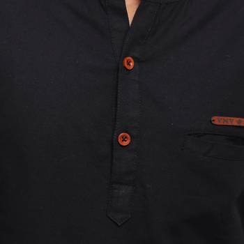 Black plain cotton kids-tops 5