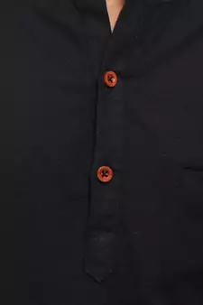 Black plain cotton kids-tops