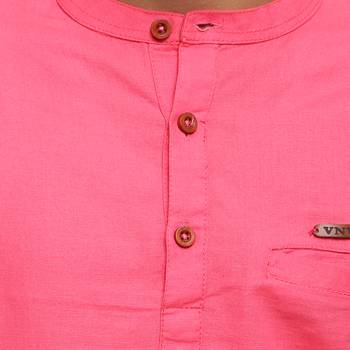 Pink plain cotton kids-tops 5