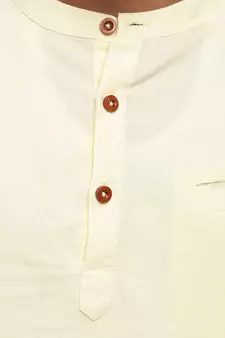 Yellow plain cotton kids-tops
