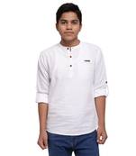 White plain cotton kids-tops