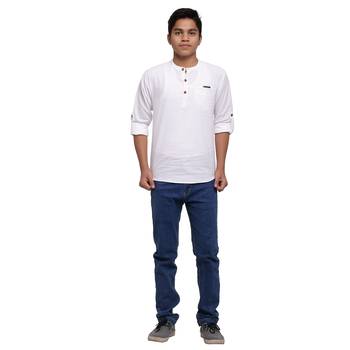 White plain cotton kids-tops 4