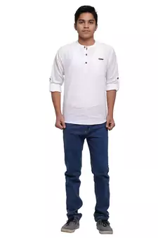 White plain cotton kids-tops