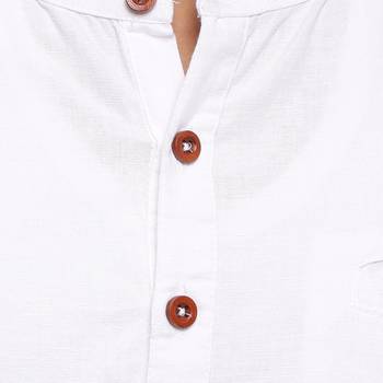 White plain cotton kids-tops 5