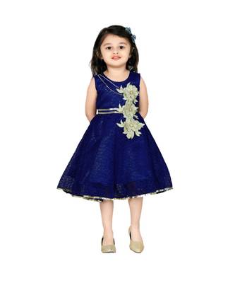 Blue Net Frock 1