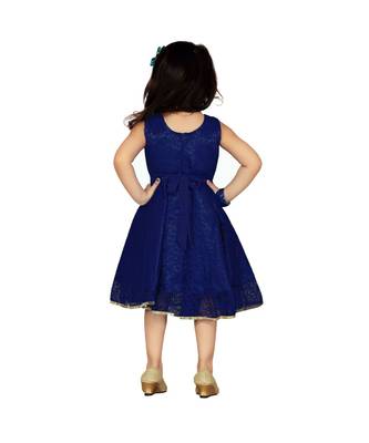 Blue Net Frock 3