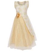 Beige Net Gown