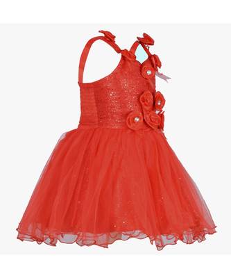 Red Net Frock 3