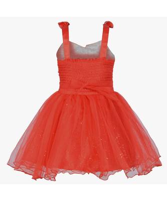 Red Net Frock 4