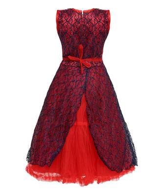 Red Net Gown 2
