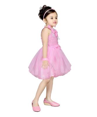 Pink Net Frock 4