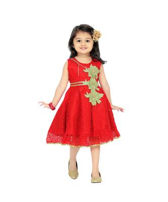 Red Net Frock 1