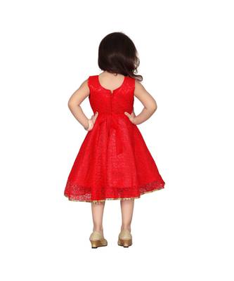 Red Net Frock 3