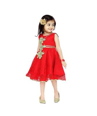 Red Net Frock 4