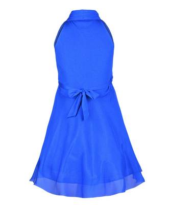 Blue Net Frock 3
