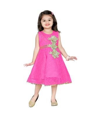 Pink Net Frock 1