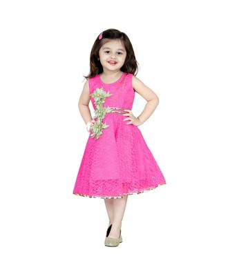 Pink Net Frock 2