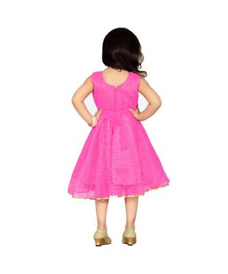 Pink Net Frock 3