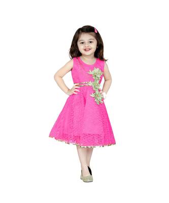 Pink Net Frock 4