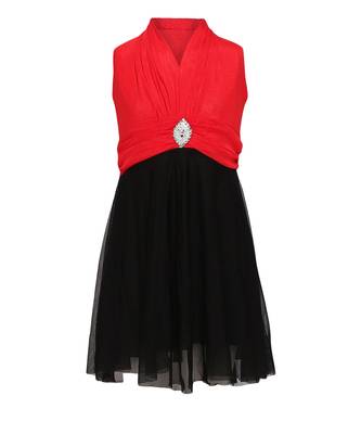 Red Net Frock 1