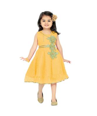 Yellow Net Frock 1
