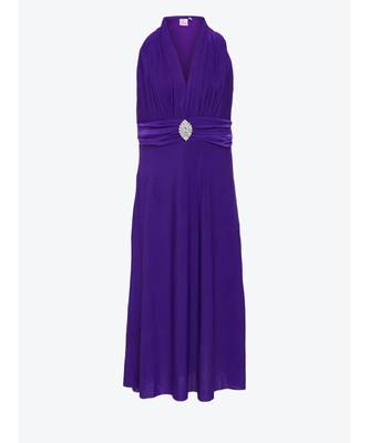 Purple Embroidered Net Kids Girl Gowns 1