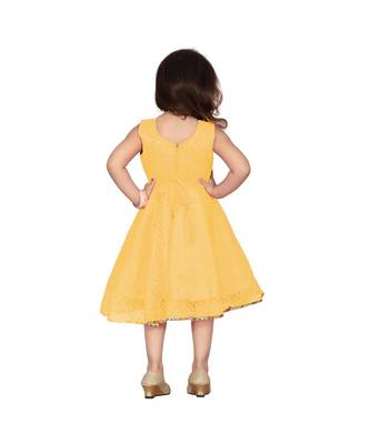 Yellow Net Frock 3