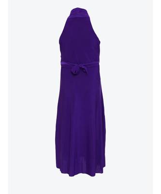 Purple Embroidered Net Kids Girl Gowns 3