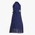 Dark Blue Embroidered Net Kids Girl Gowns