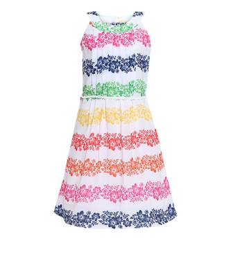 White Embroidered Nylon Kids Frocks 1