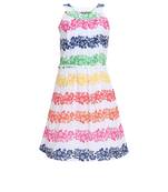 White Embroidered Nylon Kids Frocks