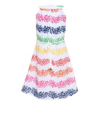 White Embroidered Nylon Kids Frocks 2