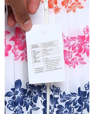 White Embroidered Nylon Kids Frocks 4