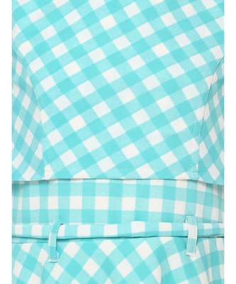 Blue Embroidered Nylon Kids Frocks 3