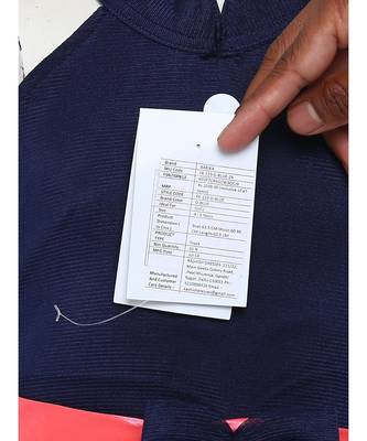 Blue Embroidered Nylon Kids Frocks 4