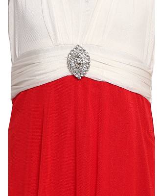 White Embroidered Net Kids Girl Gowns 2
