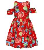 Red  Cotton Frock