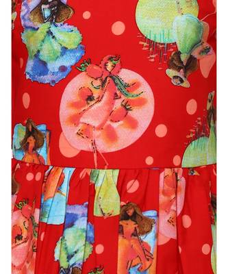 Red  Cotton Frock 3