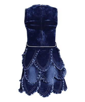 Blue Cotton Frock 3