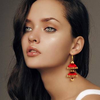 Maroon Jhumkas 2